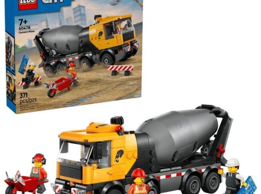 LEGO 60478 Cement Mixer – 371 Pieces, 7+ | Brand New Sealed